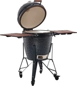 The Bastard Keramikgrill Classic Large - Complete - Schwarz Glänzend - Modell 2023 14 The Bastard Keramikgrill Classic Large - Complete - Schwarz Glänzend - Modell 2023 -Broil King Store Bastard Grill Large Complete Deckel offen BC201