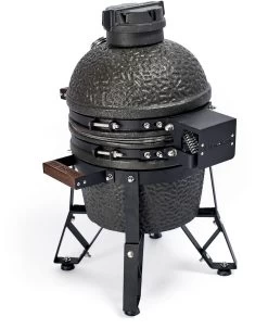The Bastard Keramikgrill Urban Small - Schwarz Matt - Modell 2023 21 The Bastard Keramikgrill Urban Small - Schwarz Matt - Modell 2023 -Broil King Store Bastard Keramikgrill Urban Small rueckseite Scharnier BU206