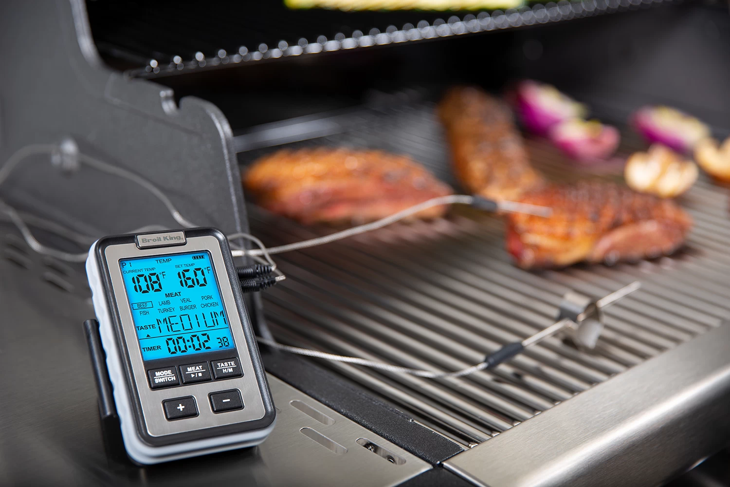Broil King Seitenablagen Grillthermometer Digital 4 Broil King Seitenablagen Grillthermometer Digital – Bild 2