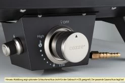 COZZE Pizzaofen Gas 42,5 Cm (17") Mit Thermometer - Inkl. Pizzastein -Broil King Store COZZE PizzaofenGas Anschluss 2