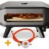 COZZE Pizzaofen Gas 34 Cm (13") Mit Thermometer - Inkl. Pizzastein -Broil King Store Cozze Pizzaofen Gas Thermometer 13 Zoll Anschlussset