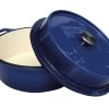 Grillfürst Emaillierter Dutch Oven Ohne Füsse DO4 - Blau -Broil King Store Dutch Oven ohne Fuesse DO 4 blau offen