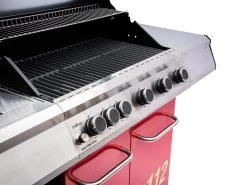 Grillfürst G510G 5-Brenner Gasgrill Mit Hochtemperaturbrenner Und Gusseisen Rosten - Feuerwehr Edition -Broil King Store G510G FW Feuerwehrgrill Foto freigestellt 19