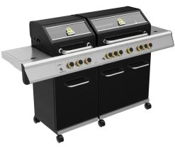 Grillfürst G750E Borussia Dortmund Edition 7-Brenner Doppelkammer - Gasgrill Mit Hochtemperaturbrenner, Seitenkocher, Heckbrenner Und Edelstahl Rosten 17 Grillfürst G750E Borussia Dortmund Edition 7-Brenner Doppelkammer - Gasgrill Mit Hochtemperaturbrenner, Seitenkocher, Heckbrenner Und Edelstahl Rosten -Broil King Store G750E Dortmund Grill Doppelkammer Gasgrill