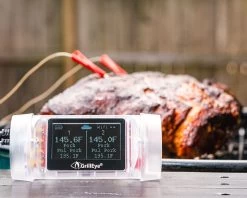GrillEye MAX - Smart WiFi Grillthermometer Mit Cloud Funktion - Set Inkl. 4 IRIS Probe Temperaturfühler -Broil King Store GrillEye Max Fuehler LED Display
