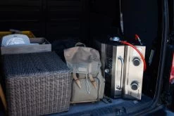 Grillfürst G201E 2-Brenner Gasgrill Portabel V2 - Campinggrill / Balkongrill 50mbar - Inkl. Untergestell -Broil King Store Grillfuerst Camping Gasgrill G201 Kofferraum