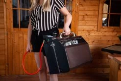 Grillfürst G201E 2-Brenner Gasgrill Portabel V2 - Campinggrill / Balkongrill - X-DEAL Inkl. Untergestell Und Tragetasche -Broil King Store Grillfuerst Camping Gasgrill G201 Transport 1