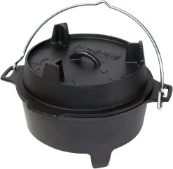 Grillfürst XXL Dutch Oven Set: Starterpaket Gusseisen - X-DEAL Mit Dutch Oven DO9+DO4, Kastenform BK4, Gusseisenpfanne Ø 30 Cm - Inkl. Großem Zubehörpaket -Broil King Store Grillfuerst Dutch Oven Gusseisen DO4