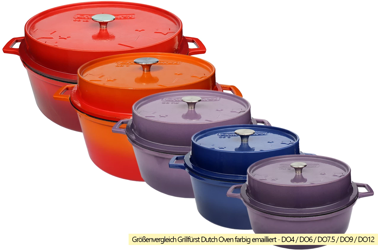 Grillfürst Emaillierter Dutch Oven Ohne Füsse DO7,5 - Rot 8 Grillfürst Emaillierter Dutch Oven Ohne Füsse DO7,5 - Rot – Bild 6