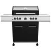 Grillfürst G520G 5-Brenner Gasgrill Mit Hochtemperaturbrenner, Heckbrenner Und Gusseisen Rosten - X-DEAL Inkl. Zubehörpaket -Broil King Store Grillfuerst Gasgrill G520G frontal
