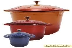 Grillfürst Dutch Oven Sternentöpfchen / Gusseisen Bräter - Emailliert - M - Lila 15 Grillfürst Dutch Oven Sternentöpfchen / Gusseisen Bräter - Emailliert - M - Lila -Broil King Store Grillfuerst Sternentoepfchen Gusseisen Groessenvergleich 2
