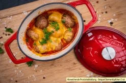 Grillfürst Dutch Oven Sternentöpfchen / Gusseisen Bräter - Emailliert - S - Blau -Broil King Store Grillfuerst Sternentoepfchen S Beispiel Auflauf