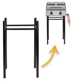 Grillfürst G201E 2-Brenner Gasgrill Portabel V2 - Campinggrill / Balkongrill 50mbar - Inkl. Untergestell -Broil King Store Grillfuerst Untergestell Campinggrill G201E 1