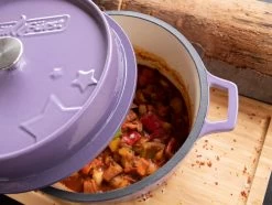 Grillfürst Emaillierter Dutch Oven Ohne Füsse DO6 - Lila -Broil King Store Grillfuerst lila Dutch Oven emailliert DO6