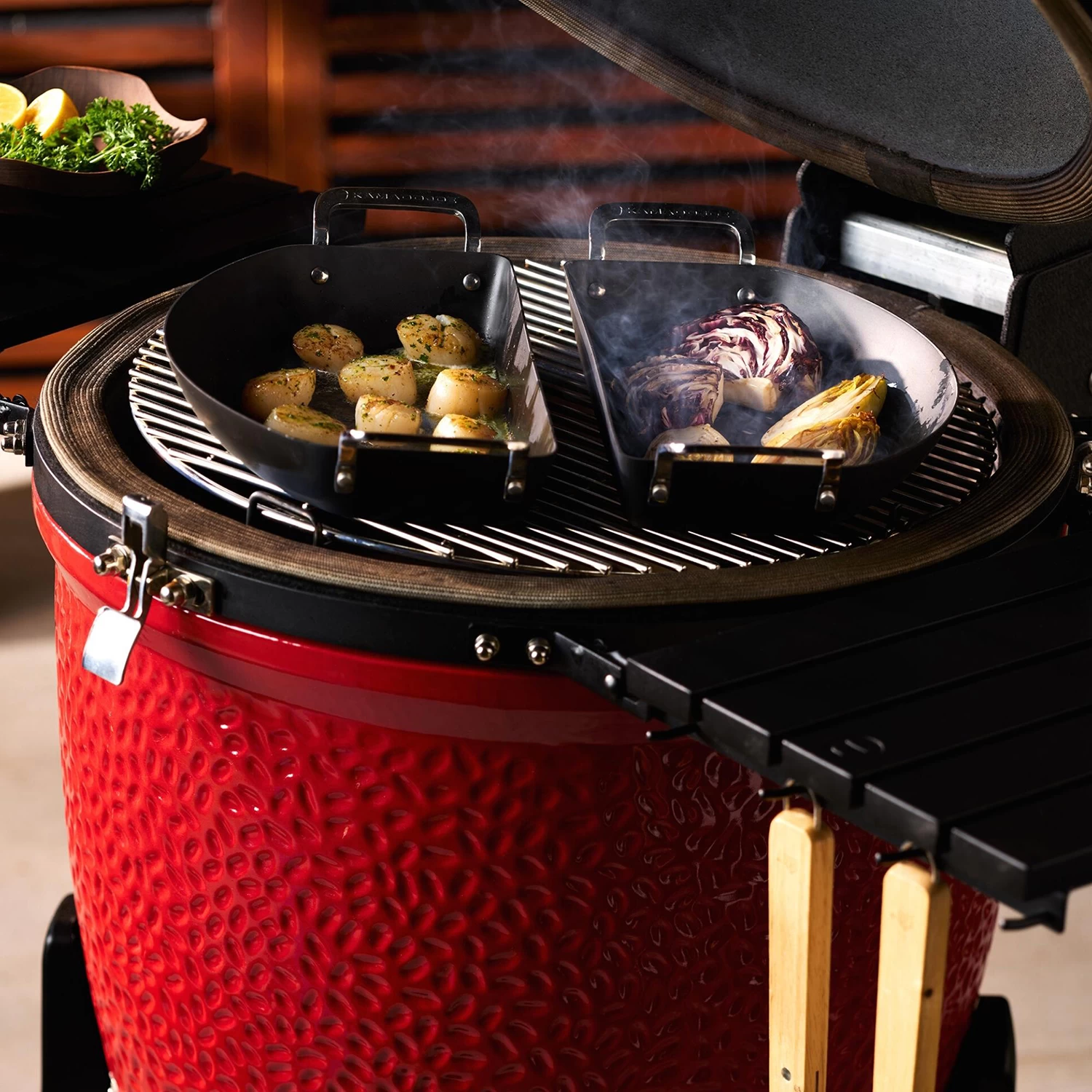 Kamado Joe Karbonstahl Halbmond Pfannen Set 8 Kamado Joe Karbonstahl Halbmond Pfannen Set – Bild 6