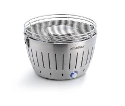 LotusGrill Classic - Holzkohle Tischgrill - Metallicsilber Inkl. Tasche