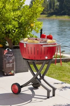 LotusGrill XXL - Holzkohle Grillstation - Feuerrot 10 LotusGrill XXL - Holzkohle Grillstation - Feuerrot -Broil King Store LotusGrill XXL Feuerrot Fahrbar Kugelgrill