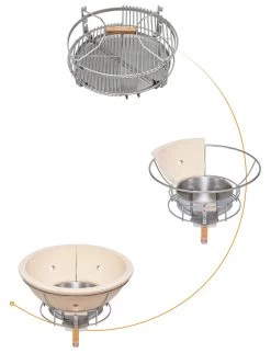 Monolith Grill LeCHEF BBQ GURU - PRO-Serie 2.0 Schwarz - MIT Gestell Und Seitentischen - Inkl. DigiQ Controller Set -Broil King Store Monolith Pro Serie SGS Grillrost System 1 1 10