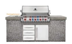 Napoleon Prestige Pro 665-3 Edelstahl Einbaugrill Gas - Inkl. Drehspieß - Modell 2023 -Broil King Store Napoelon Prestige Pro 665 Einbaugrill Montagebeispiel