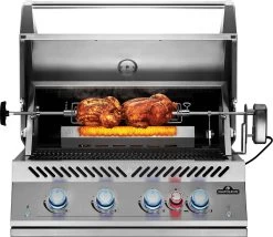 Napoleon 700-Series 32" BIG32 Edelstahl Einbaugrill Inkl. Drehspieß - Modell 2023 -Broil King Store Napoleon Einbaugrill BIG32 Rotisserie Backburner