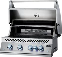 Napoleon 700-Series 32" BIG32 Edelstahl Einbaugrill Inkl. Drehspieß - Modell 2023 -Broil King Store Napoleon Einbaugrill BIG32 Warmhalterost hinten