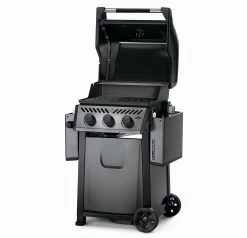 Napoleon Freestyle 365 Gasgrill, Graphit - Modell 2023 - X-DEAL Inkl. Drehspiess -Broil King Store Napoleon Freestyle 365 Gasgrill Seite Deckel offen