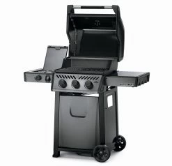 Napoleon Freestyle 365 Gasgrill, Graphit - Mit Seitenbrenner - Modell 2023 - X-DEAL Inkl. Abdeckhaube Und Gussplatte -Broil King Store Napoleon Freestyle 365 SB Seitenkocher offen 1