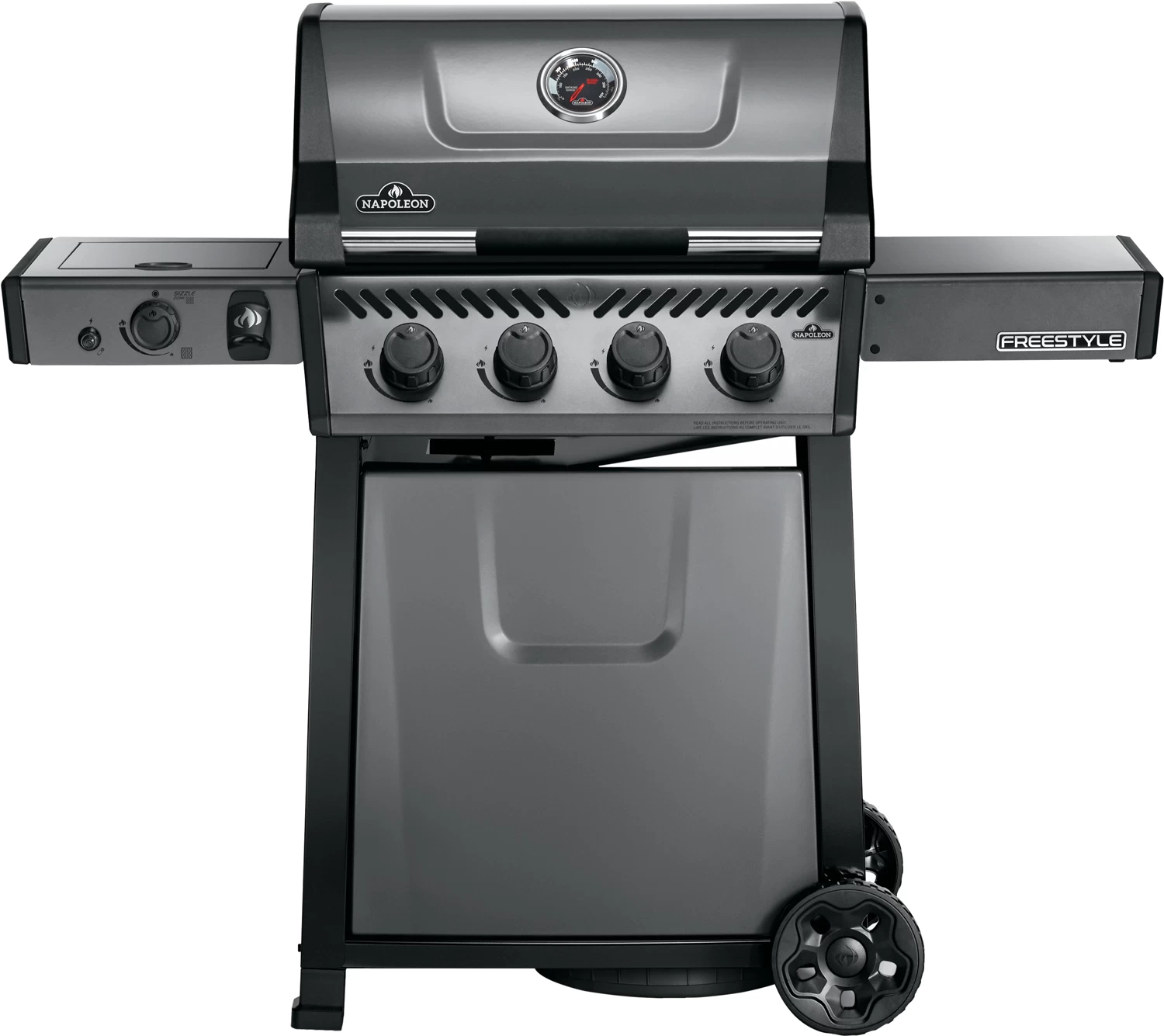 Napoleon Freestyle 425 Gasgrill, Graphit - Mit Sizzle Zone - Modell 2023 - X-DEAL Inkl. Drehspieß 3 Napoleon Freestyle 425 Gasgrill, Graphit - Mit Sizzle Zone - Modell 2023 - X-DEAL Inkl. Drehspieß