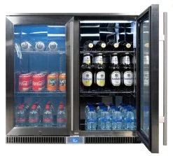 Napoleon Outdoor - Kühlschrank, 210 Liter, 2-türig Mit Doppelverglasung Und LED Beleuchtung - Wasserdicht Nach IP24 -Broil King Store Napoleon Outdoor Kueche Kuehlschrank gefuellt Getraenke Tuer 11 1671183993