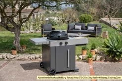 Outdoorchef Gas Kugelgrill Arosa 570 G Evo Black Style - Inkl. Blazing-/Cooking Zone Kit Plus -Broil King Store Outdoorchef Arosa 570 G Evo Grey Steel Blazing Zone 1