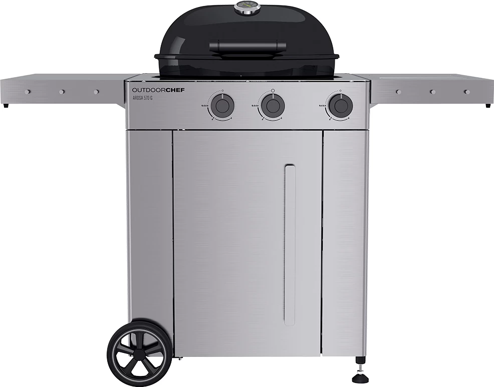 Outdoorchef Gas Kugelgrill Arosa 570 G Premium Steel Inkl. Seitenkocher 3 Outdoorchef Gas Kugelgrill Arosa 570 G Premium Steel Inkl. Seitenkocher