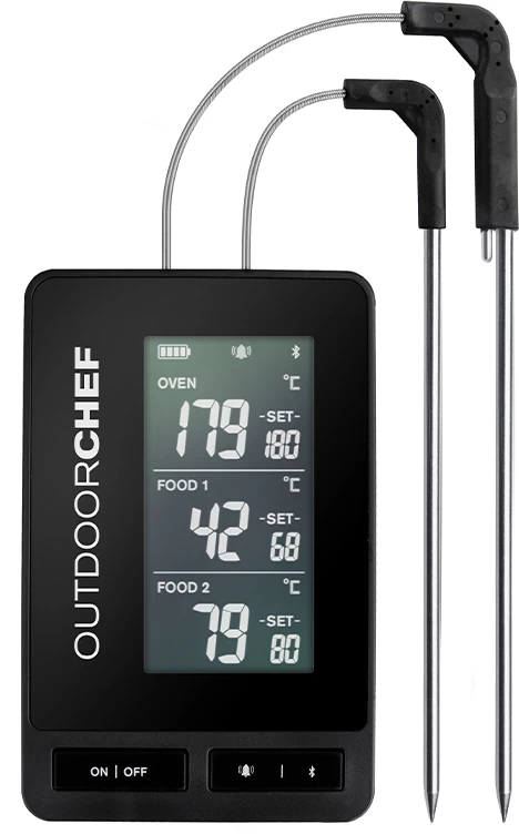 Outdoorchef Gourmet Check PRO Black - Bluetooth Grillthermometer Mit 3 Temperaturfühlern 3 Outdoorchef Gourmet Check PRO Black - Bluetooth Grillthermometer Mit 3 Temperaturfühlern