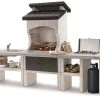 Palazzetti Outdoor Küche Grillkamin Bilbao Mit 2-flammiger Gaskochstelle Und Edelstahlspüle Inkl. Montagematerial -Broil King Store Palazzetti Grillkamin Bibao