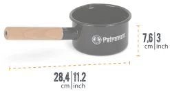 Petromax Emaille Stieltopf / 500 Ml / Schwarz