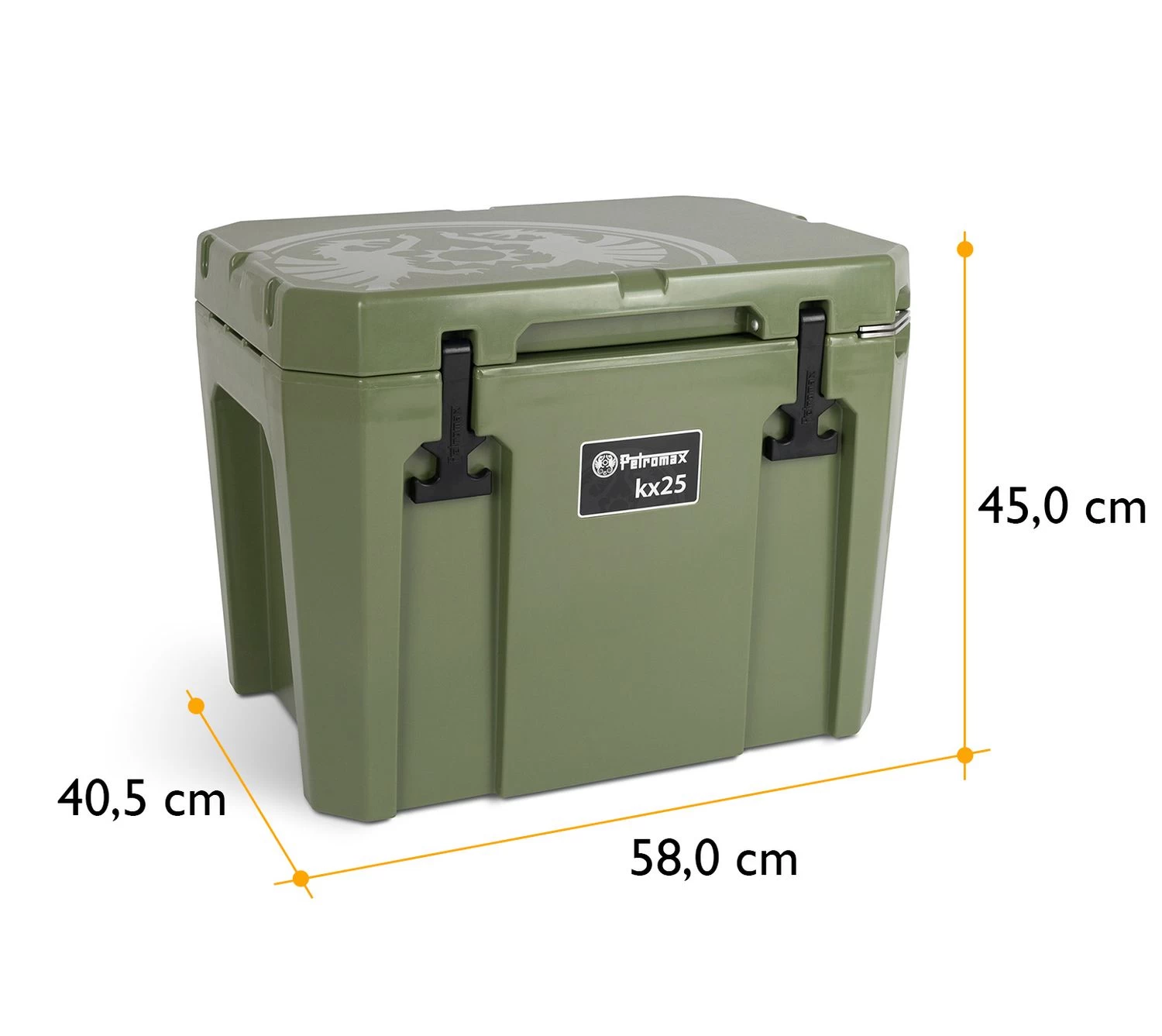 Petromax Kühlbox 25 Liter Oliv - Inkl. Sitzkissen, Haft-Unterlage Und Einsatzkorb 3 Petromax Kühlbox 25 Liter Oliv - Inkl. Sitzkissen, Haft-Unterlage Und Einsatzkorb