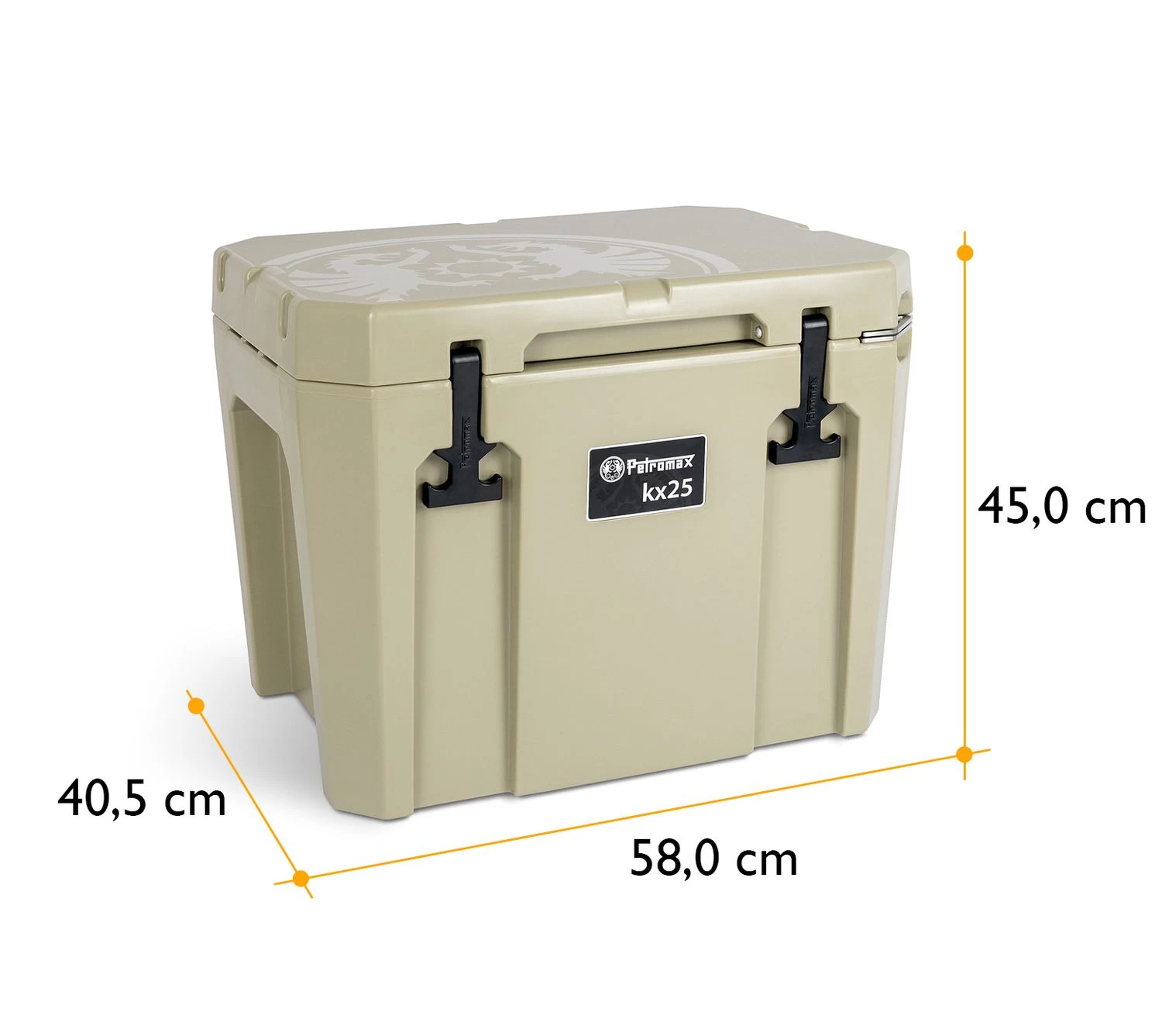 Petromax Kühlbox 25 Liter Sand - Inkl. Sitzkissen, Haft-Unterlage Und Einsatzkorb 3 Petromax Kühlbox 25 Liter Sand - Inkl. Sitzkissen, Haft-Unterlage Und Einsatzkorb