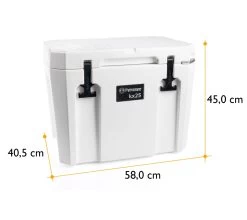 Petromax Kühlbox 25 Liter Alpenweiß - Grillfürst DEAL Inkl. Sitzkissen, Haft-Unterlage Und Einsatzkorb