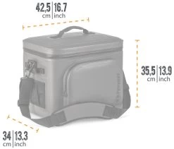 Petromax Kühltasche 22 Liter / Dunkelgrau 8 Petromax Kühltasche 22 Liter / Dunkelgrau -Broil King Store Petromax Kuehtasche 22Liter Abmessungen 1