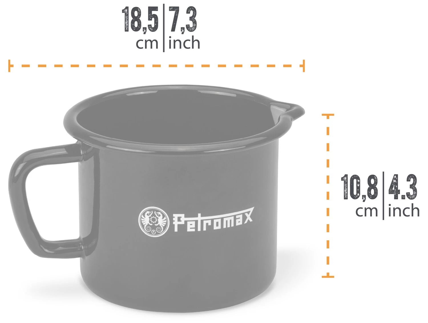 Petromax Emaille Milchtopf / 1000 Ml / Schwarz 5 Petromax Emaille Milchtopf / 1000 Ml / Schwarz – Bild 3
