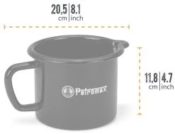 Petromax Emaille Milchtopf / 1400 Ml / Schwarz -Broil King Store Petromax Milchtopf Emaille 1400ml schwarz Abmessungen