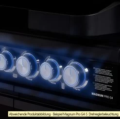 Rösle Gasgrill Magnum PRO G3 Inkl. Abdeckhaube - Modell 2023 -Broil King Store Roesle Magnum Pro Drehregler beleuchtet Beispiel G4 S