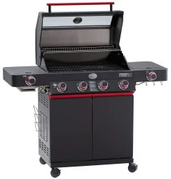 Rösle Videro G4-S VARIO+ Schwarz Gasgrill - FC Bayern Edition -Broil King Store Roesle Videro G4 S FC Bayern Deckel offen