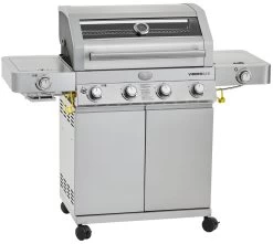 Rösle Edelstahl Gasgrill Videro G4-S VARIO+ - Limited Edition Modell 2023 - X-DEAL Inkl. Abdeckhaube, Grillplatte Und Drehspieß