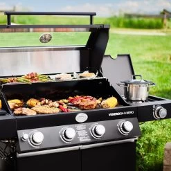 Rösle Gasgrill Videro G4-S Vario+ Nero Schwarz - Modell 2023 - X-DEAL Inkl. Abdeckhaube, Grillplatte Und Drehspieß -Broil King Store Roesle Videro G4 S Vario NERO matt schwarz Grillflaeche