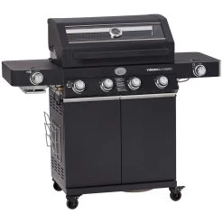 Rösle Gasgrill Videro G4-S Vario+ Nero Schwarz - Modell 2023 - X-DEAL Inkl. Abdeckhaube Und Grillplatte