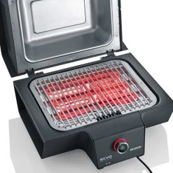 Severin Elektrogrill SEVO Smart Control GT - Boost Zone 500°C - Mit Deckel - 3.000 W -Broil King Store Severin Sevo Smart Control GT PG8138 Boostzone