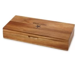 Steak Champ Gourmet Steakbesteck Set: 2 Steakmesser Und 2 Gabeln -Broil King Store Steak Champ Hourmet Messerset Kiste Geschenk 101059