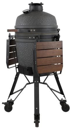 The Bastard Keramikgrill VX Medium - Complete - Schwarz Matt - Modell 2023 14 The Bastard Keramikgrill VX Medium - Complete - Schwarz Matt - Modell 2023 -Broil King Store The Bastard VX Keramikgrill Medium Komplett Seitenablagen abgeklappt