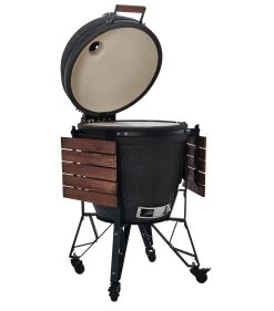 The Bastard Keramikgrill Urban XL - Complete - Schwarz Matt - Modell 2023 16 The Bastard Keramikgrill Urban XL - Complete - Schwarz Matt - Modell 2023 -Broil King Store The Bastard XL Urban Keramikgrill BU210 offen Seitentische abgeklappt