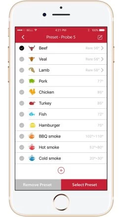 GrillEye Smart Bluetooth Grillthermometer (Grill Eye) -Broil King Store grilleye app grillgut auswahl